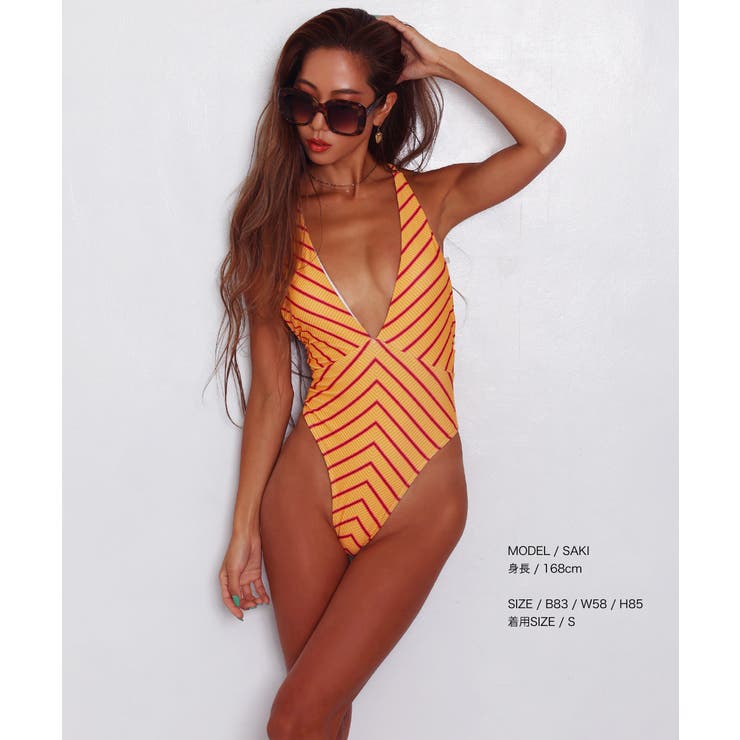 ワンピース水着 カラフルボーダーOPビキニ LAVIA | BUYSENSE | 詳細画像5 