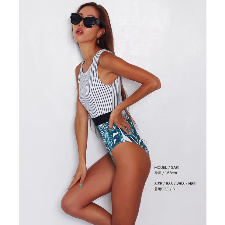 ワンピース水着 バックオープンボタニカルOP LAVIA | BUYSENSE | 詳細画像5 