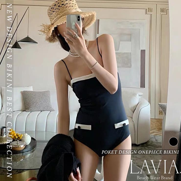 ポケットデザインワンピースビキニ LAVIA ワンピースビキニ | BUYSENSE | 詳細画像1 