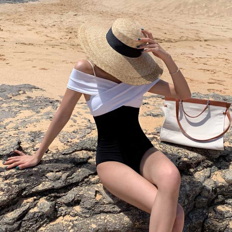 オフショルバイカラーワンピース LAVIA デザインビキニ | BUYSENSE | 詳細画像4 