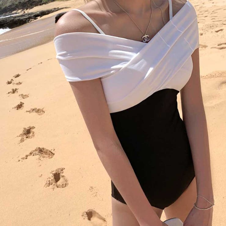 オフショルバイカラーワンピース LAVIA デザインビキニ | BUYSENSE | 詳細画像8 