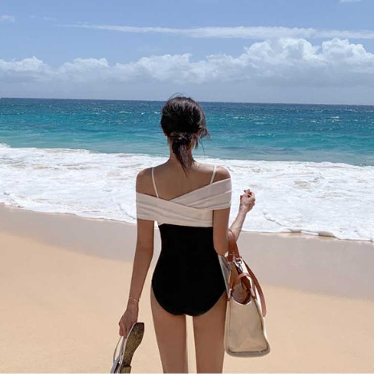 オフショルバイカラーワンピース LAVIA デザインビキニ | BUYSENSE | 詳細画像9 