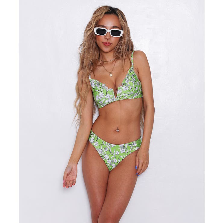 グリーン | ワイヤービキニ Brightカラーフリルビキニ LAVIA | BUYSENSE