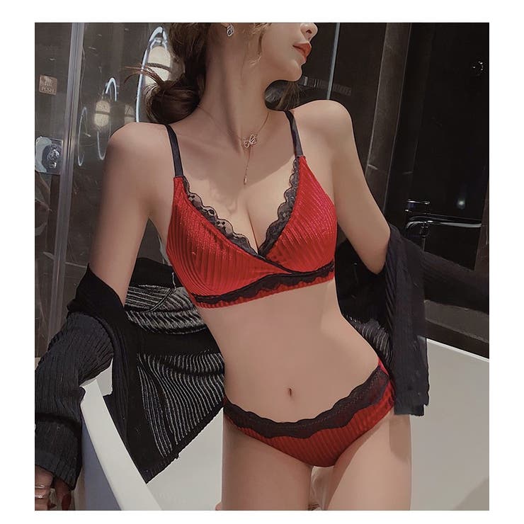 ベロアRicciブラショーツセット ノンワイヤー ランジェリー | BUYSENSE | 詳細画像10 