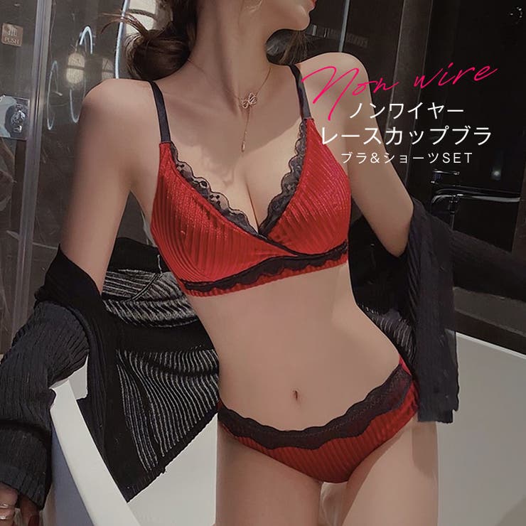 ベロアRicciブラショーツセット ノンワイヤー ランジェリー | BUYSENSE | 詳細画像2 