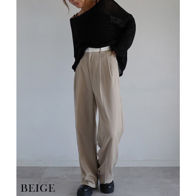 ウエストデザインタックパンツ Rashik ボトム | BUYSENSE | 詳細画像7 