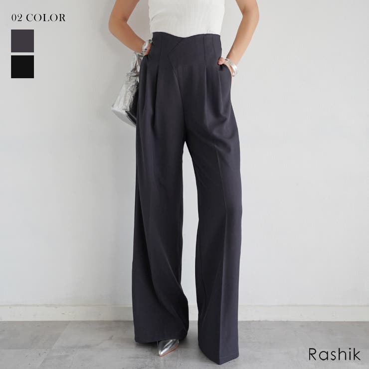 ウエストデザインストレートパンツ Rashik ボトム | BUYSENSE | 詳細画像1 