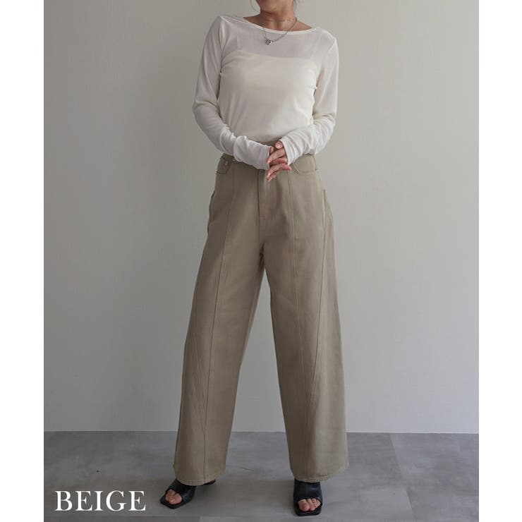 切替デザインストレートパンツRashik ボトム 大人カジュアル | BUYSENSE | 詳細画像5 