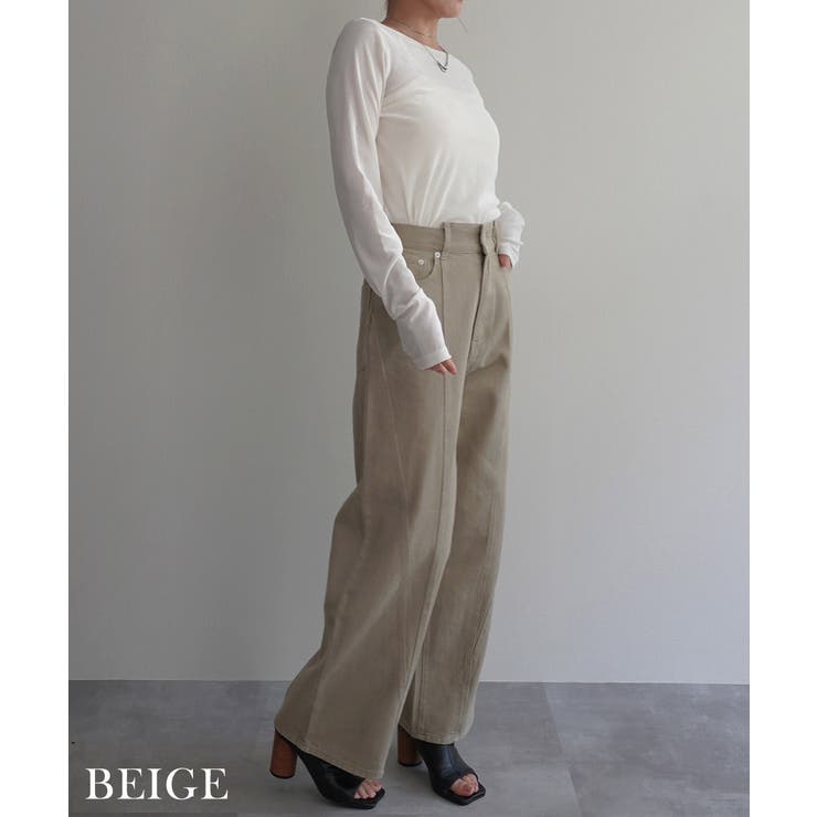 切替デザインストレートパンツRashik ボトム 大人カジュアル | BUYSENSE | 詳細画像6 