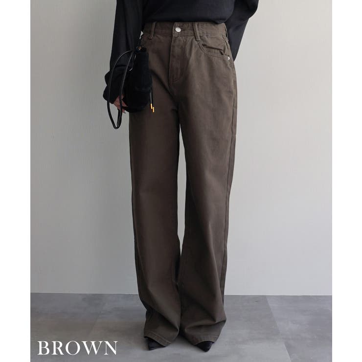 ブラウン | コットンワイドパンツ Rashik ボトム | BUYSENSE