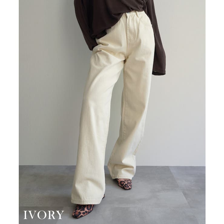 アイボリー | コットンワイドパンツ Rashik ボトム | BUYSENSE