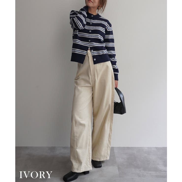 アイボリー | コーデュロイカーブパンツ Rashik ボトム | BUYSENSE