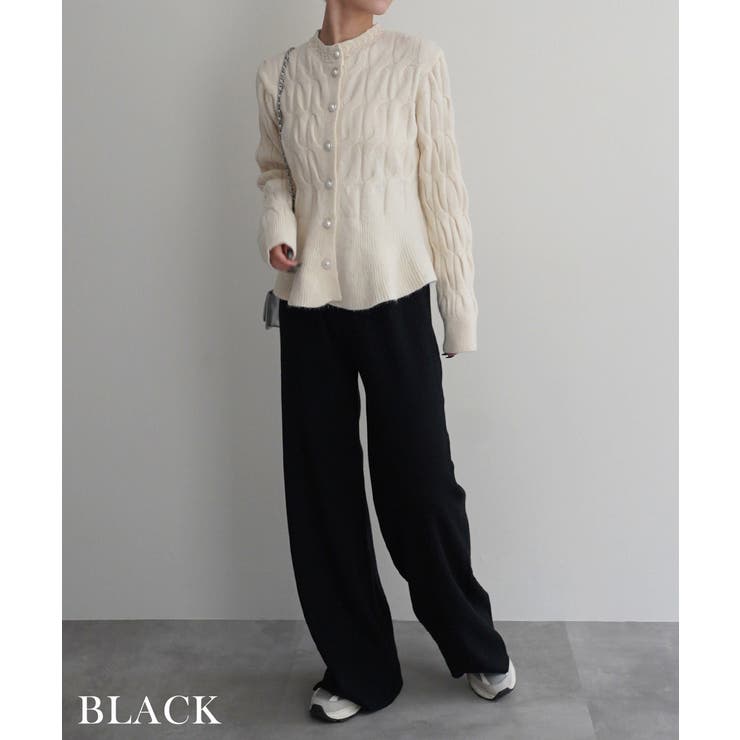 ストレートワイドニットパンツRashik ボトム 大人カジュアル | BUYSENSE | 詳細画像10 