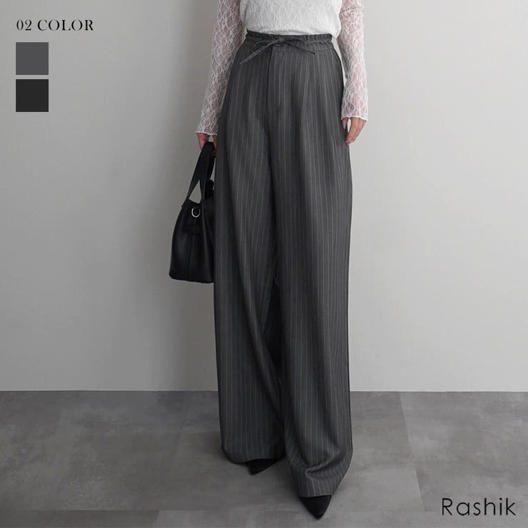 ドラッグヘムストライプパンツ Rashik ボトム | BUYSENSE | 詳細画像1 