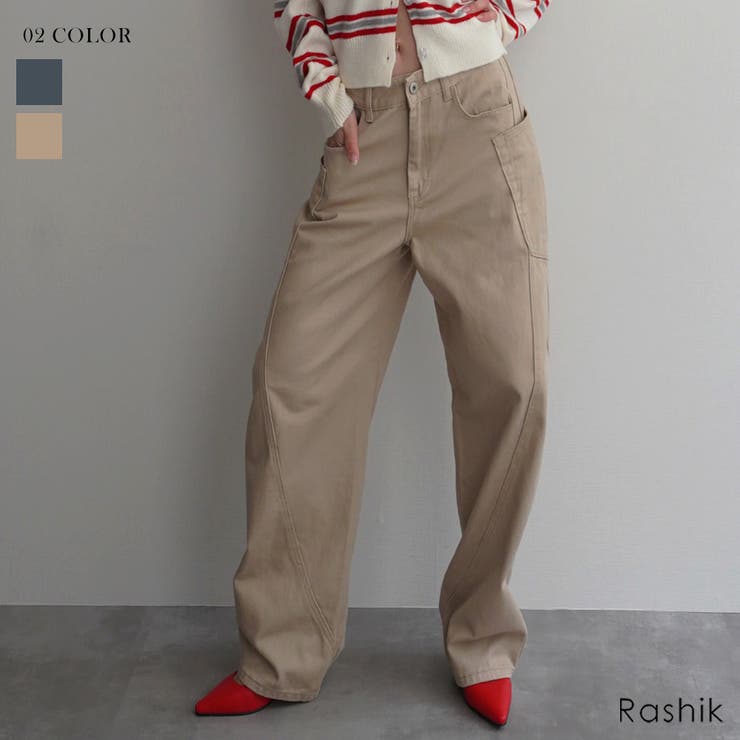 カーブシームバレルパンツ Rashik ボトム | BUYSENSE | 詳細画像1 