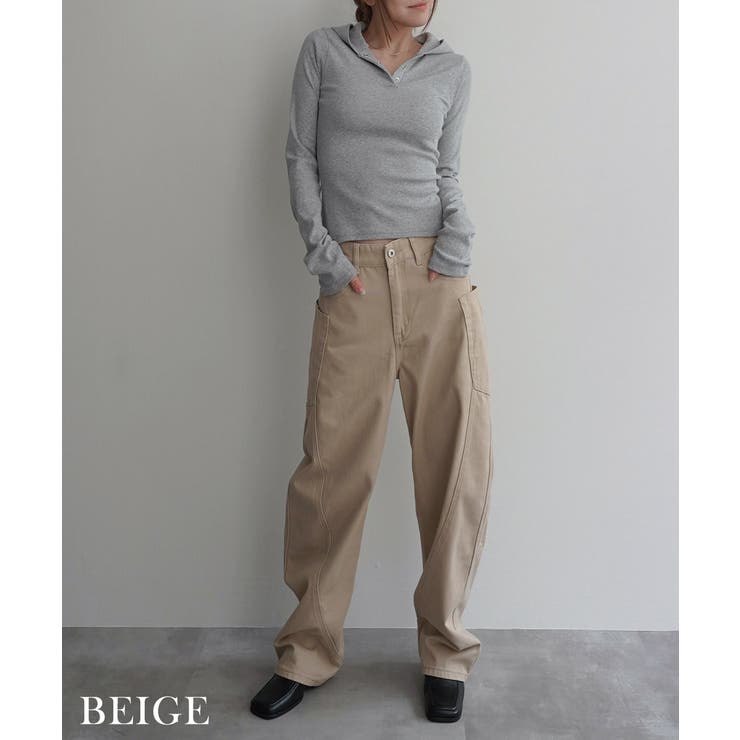 カーブシームバレルパンツ Rashik ボトム | BUYSENSE | 詳細画像9 