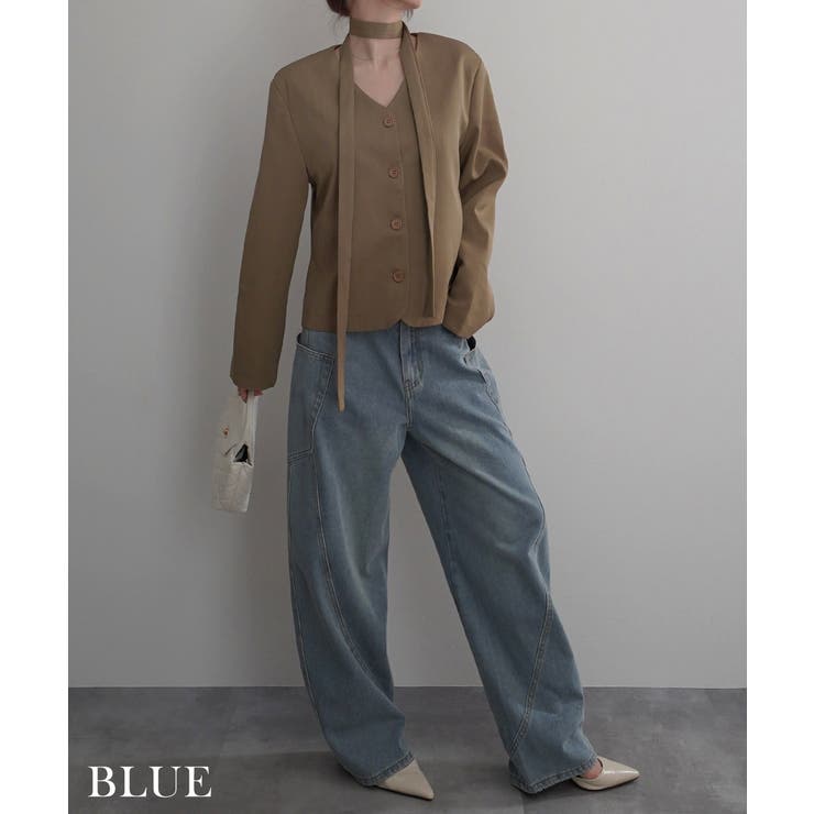 カーブシームバレルパンツ Rashik ボトム | BUYSENSE | 詳細画像12 