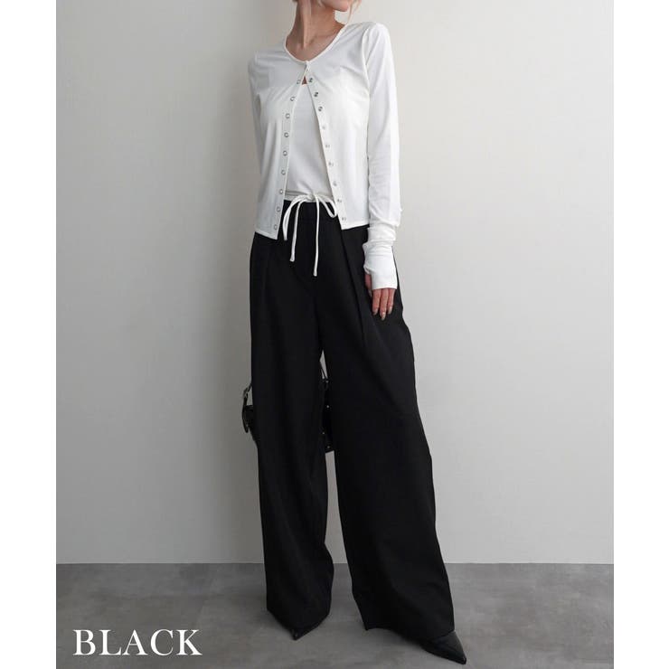 ダブルウエストワイドスラックス Rashik ボトム | BUYSENSE | 詳細画像16 