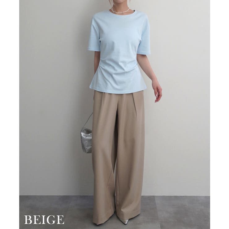 ダブルウエストワイドスラックス Rashik ボトム | BUYSENSE | 詳細画像6 