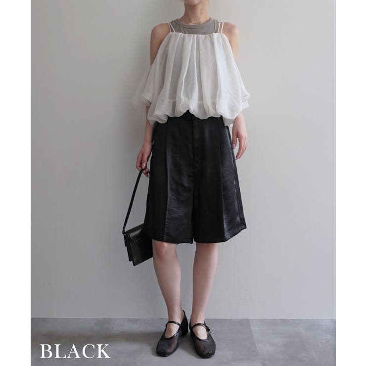 サテンハーフパンツRashik ボトム 大人カジュアル | BUYSENSE | 詳細画像8 