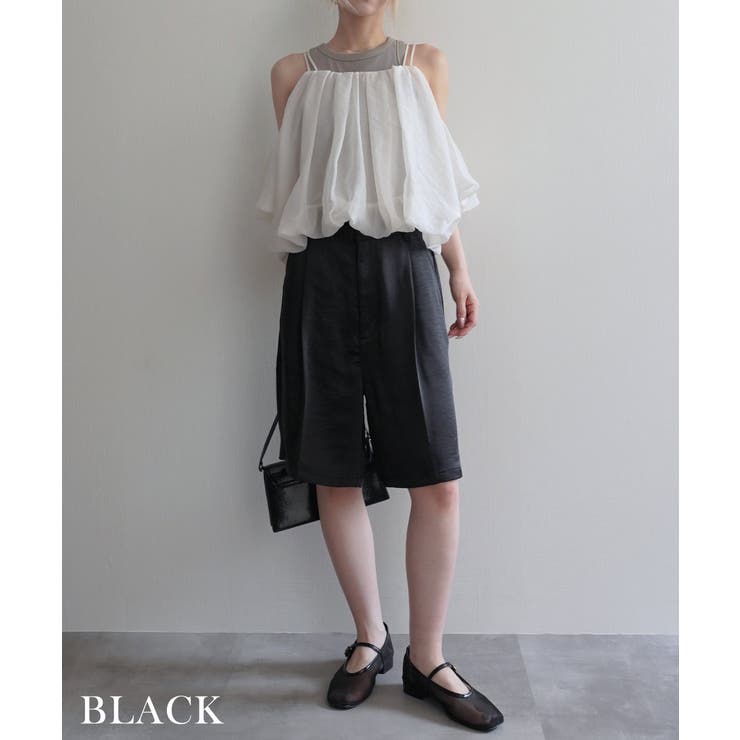 サテンハーフパンツRashik ボトム 大人カジュアル | BUYSENSE | 詳細画像9 