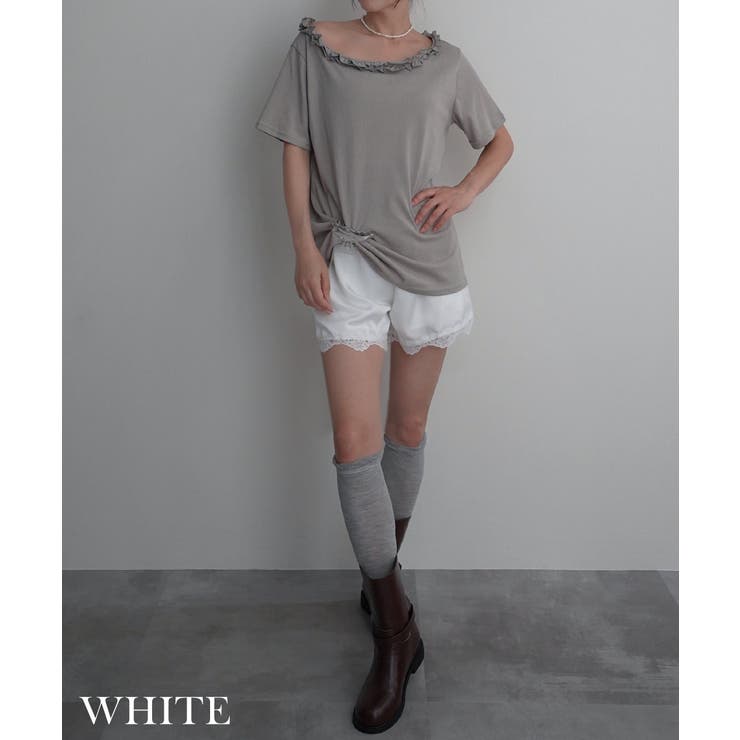 サテンレースショートパンツRashik ボトム 大人カジュアル | BUYSENSE | 詳細画像5 