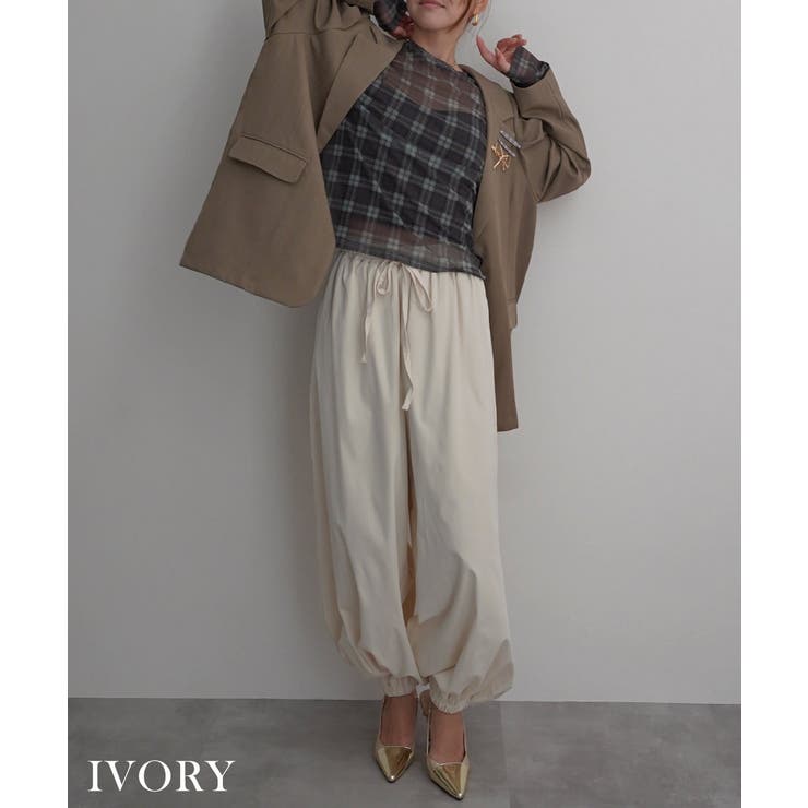 ナイロンバルーンワイドパンツRashik ボトム 大人カジュアル | BUYSENSE | 詳細画像8 
