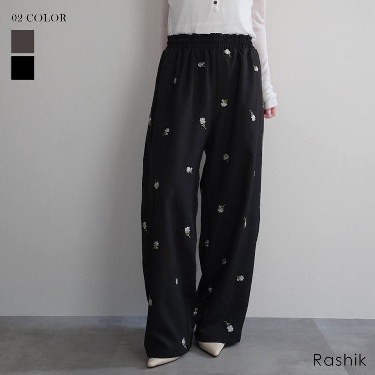 フラワー刺繍バレルパンツRashik ボトム 大人カジュアル | BUYSENSE | 詳細画像1 