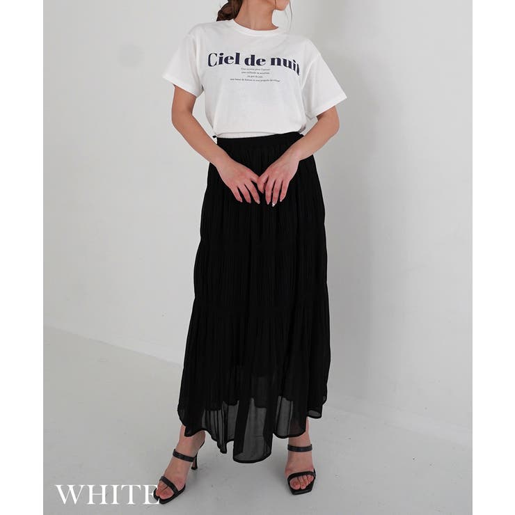 ホワイト | シエルドゥニュイサイドスリットTシャツ Rashik カットソー | BUYSENSE