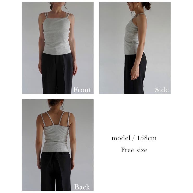 ダブルストラップキャミソール Rashik カットソー | BUYSENSE | 詳細画像4 