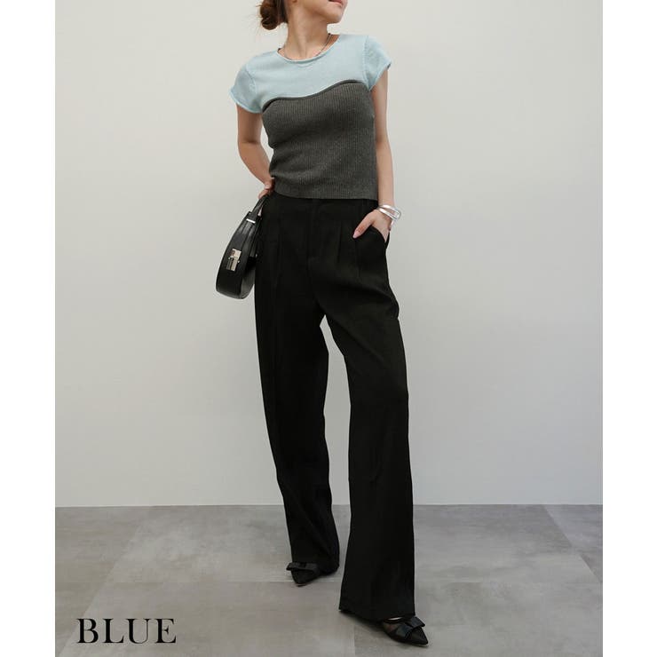 ブルー | ドッキングベアトップス Rashik カットソー | BUYSENSE