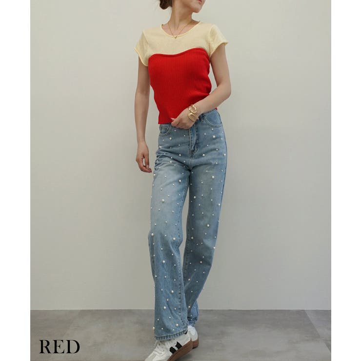 レッド | ドッキングベアトップス Rashik カットソー | BUYSENSE