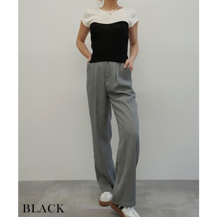 ブラック | ドッキングベアトップス Rashik カットソー | BUYSENSE