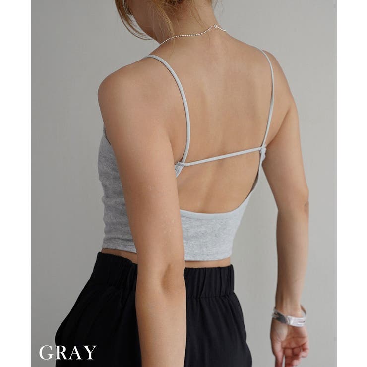 グレー | カップショートキャミソールRashik カットソー 大人カジュアル | BUYSENSE