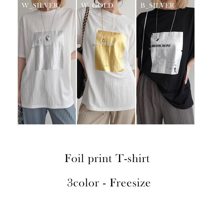 箔プリント冷感TシャツRashik カットソー 大人カジュアル | BUYSENSE | 詳細画像2 