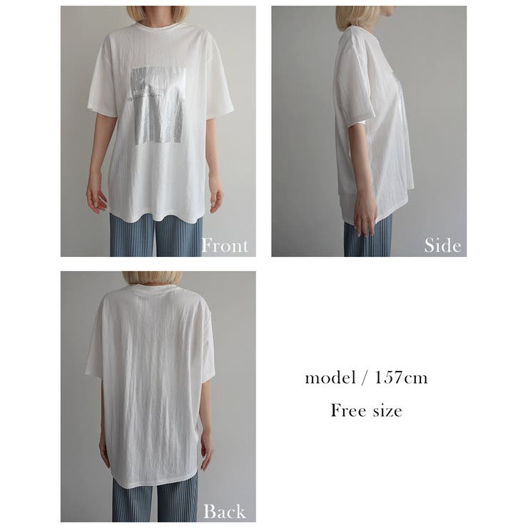 箔プリント冷感TシャツRashik カットソー 大人カジュアル | BUYSENSE | 詳細画像4 