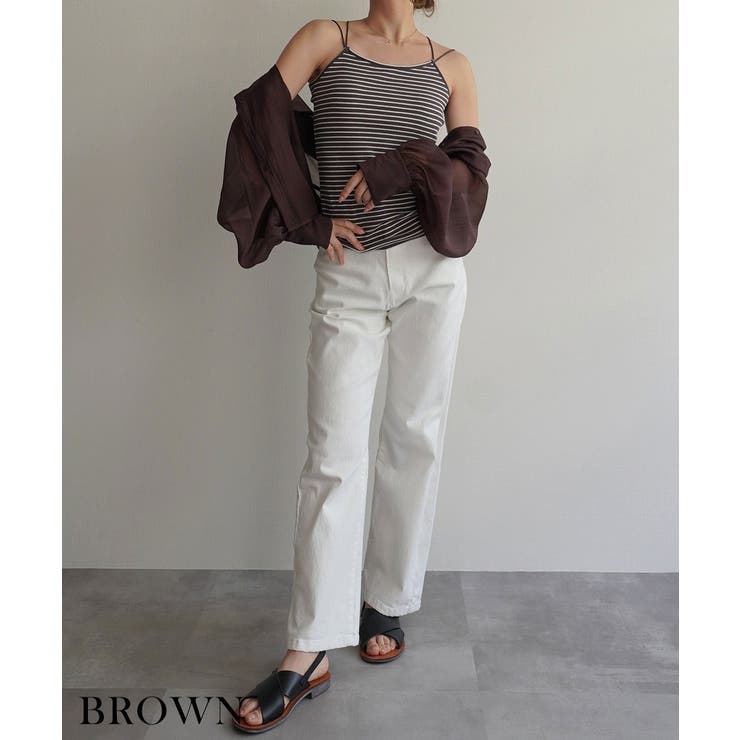 バッククロスボーダーリブキャミソール Rashik カットソー | BUYSENSE | 詳細画像11 