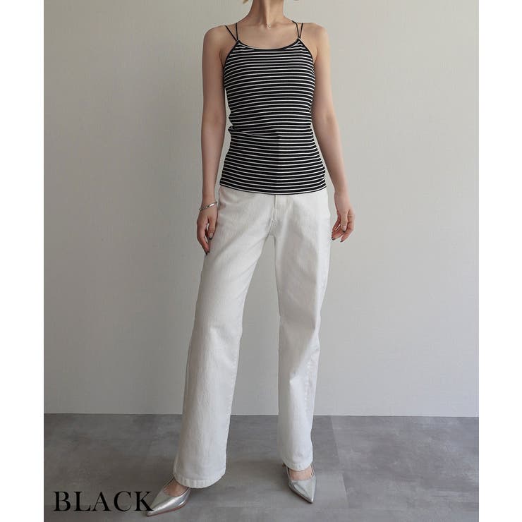 バッククロスボーダーリブキャミソール Rashik カットソー | BUYSENSE | 詳細画像12 