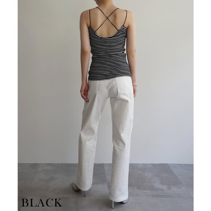 バッククロスボーダーリブキャミソール Rashik カットソー | BUYSENSE | 詳細画像13 