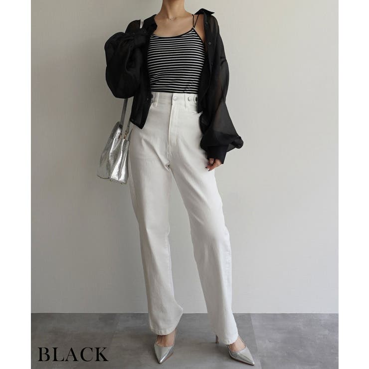 バッククロスボーダーリブキャミソール Rashik カットソー | BUYSENSE | 詳細画像14 