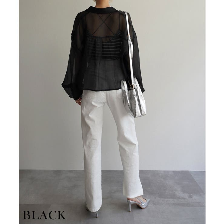 バッククロスボーダーリブキャミソール Rashik カットソー | BUYSENSE | 詳細画像15 