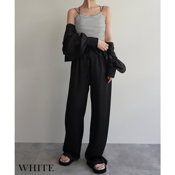 バッククロスボーダーリブキャミソール Rashik カットソー | BUYSENSE | 詳細画像5 