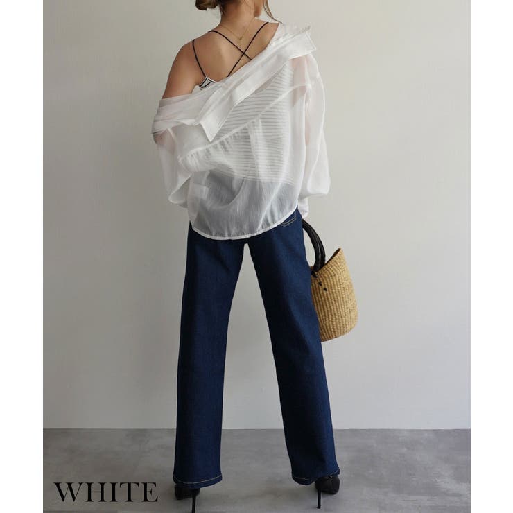 バッククロスボーダーリブキャミソール Rashik カットソー | BUYSENSE | 詳細画像6 