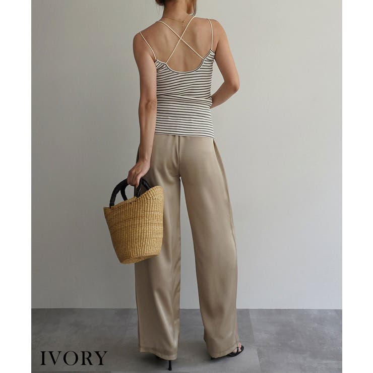 バッククロスボーダーリブキャミソール Rashik カットソー | BUYSENSE | 詳細画像8 