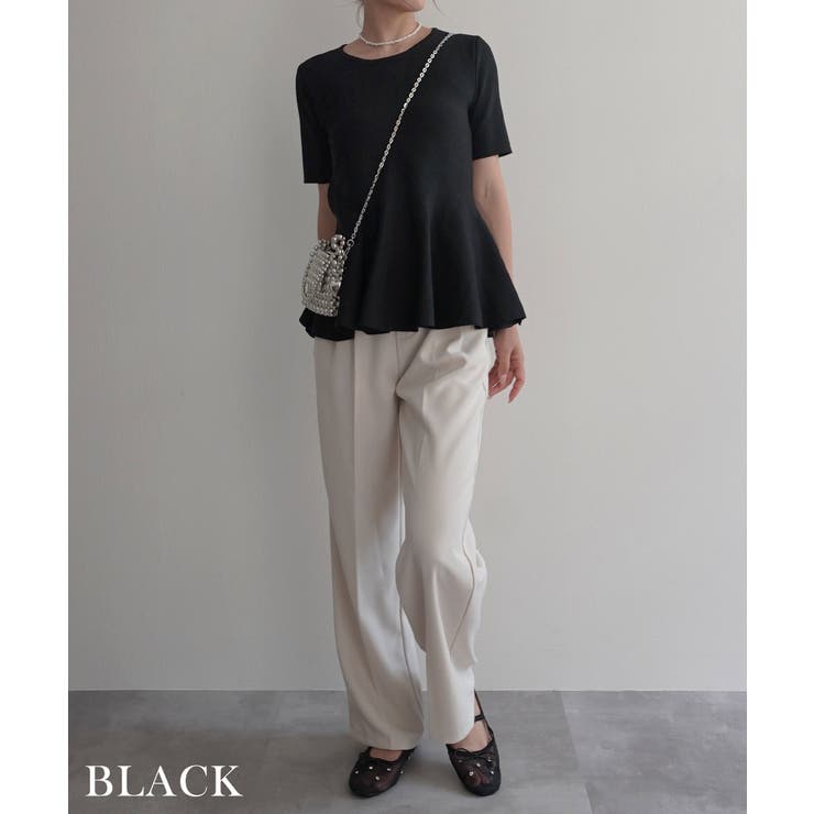 ペプラム半袖プルオーバー Rashik カットソー | BUYSENSE | 詳細画像15 