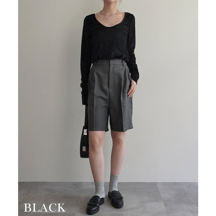 バックオープンベロア調トップスRashik カットソー 大人カジュアル | BUYSENSE | 詳細画像12