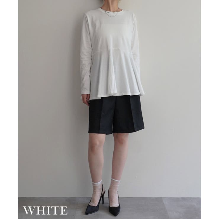 裾フレア長袖トップスRashik カットソー 大人カジュアル | BUYSENSE | 詳細画像9 