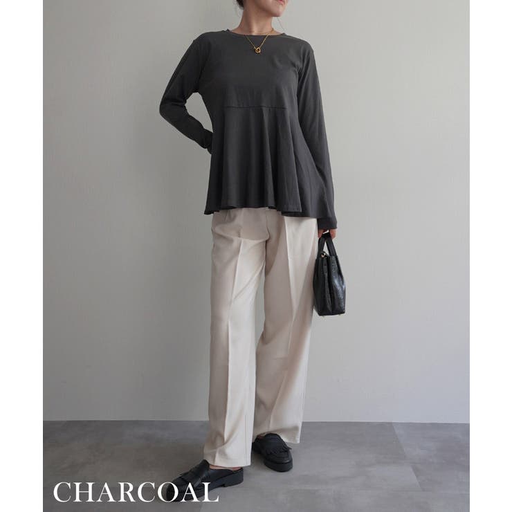 裾フレア長袖トップスRashik カットソー 大人カジュアル | BUYSENSE | 詳細画像10 