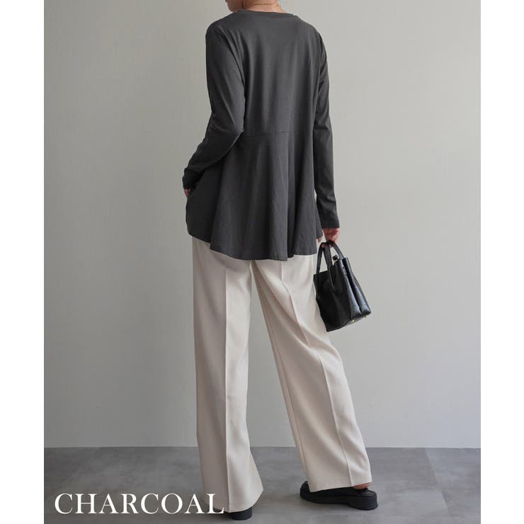 裾フレア長袖トップスRashik カットソー 大人カジュアル | BUYSENSE | 詳細画像11 