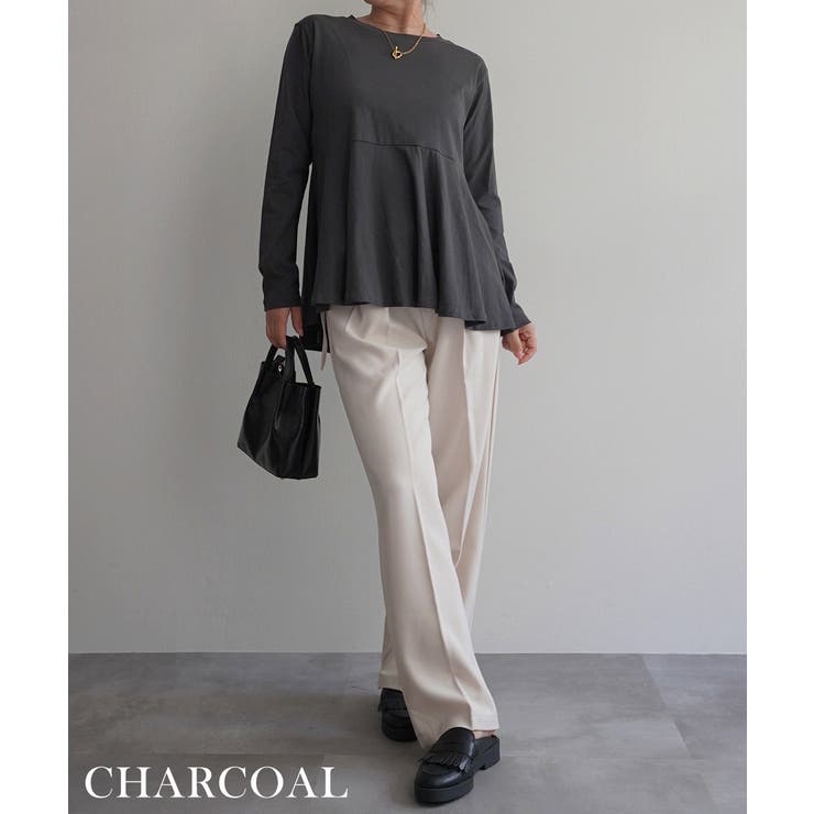 裾フレア長袖トップスRashik カットソー 大人カジュアル | BUYSENSE | 詳細画像12 